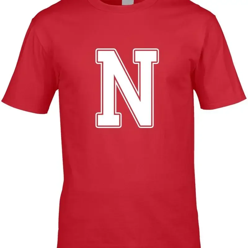 Letter N Men'S T Shirt Funny Joke Name Initials Font Team Cool Idea Custom