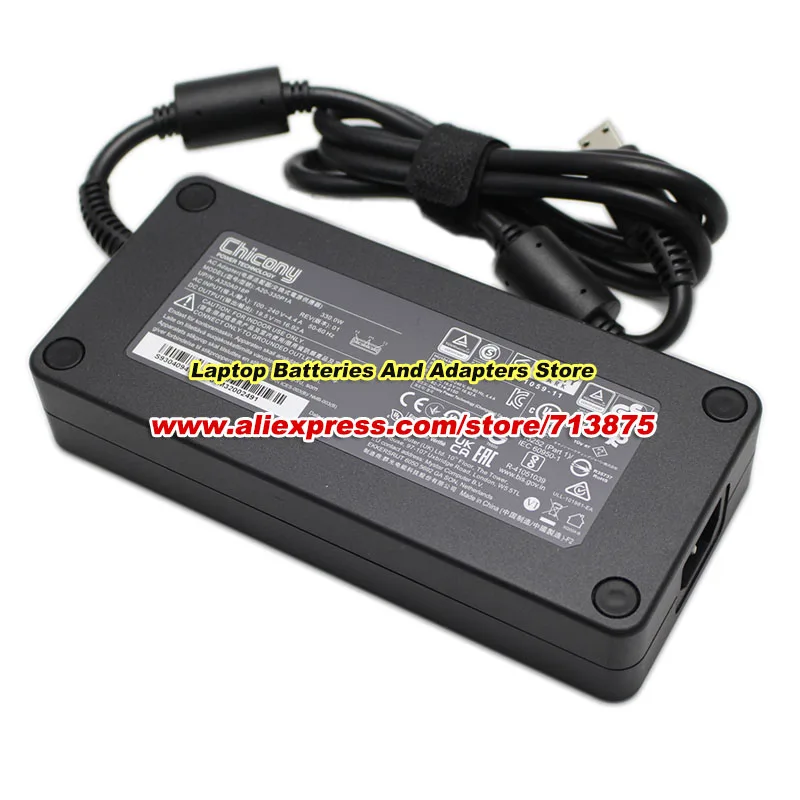 Genuine Brand New forChicony A20-330P1A Ac Adapter 330W Charger A330A018P for Msi RAIDER GE76-12UHS Rectangle 3 Tip Power Supply