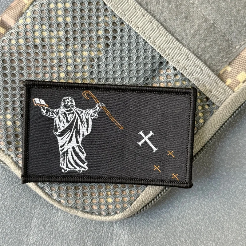 Parche táctico de moral Jesús Pastor con velcro para mochila - imagen 5