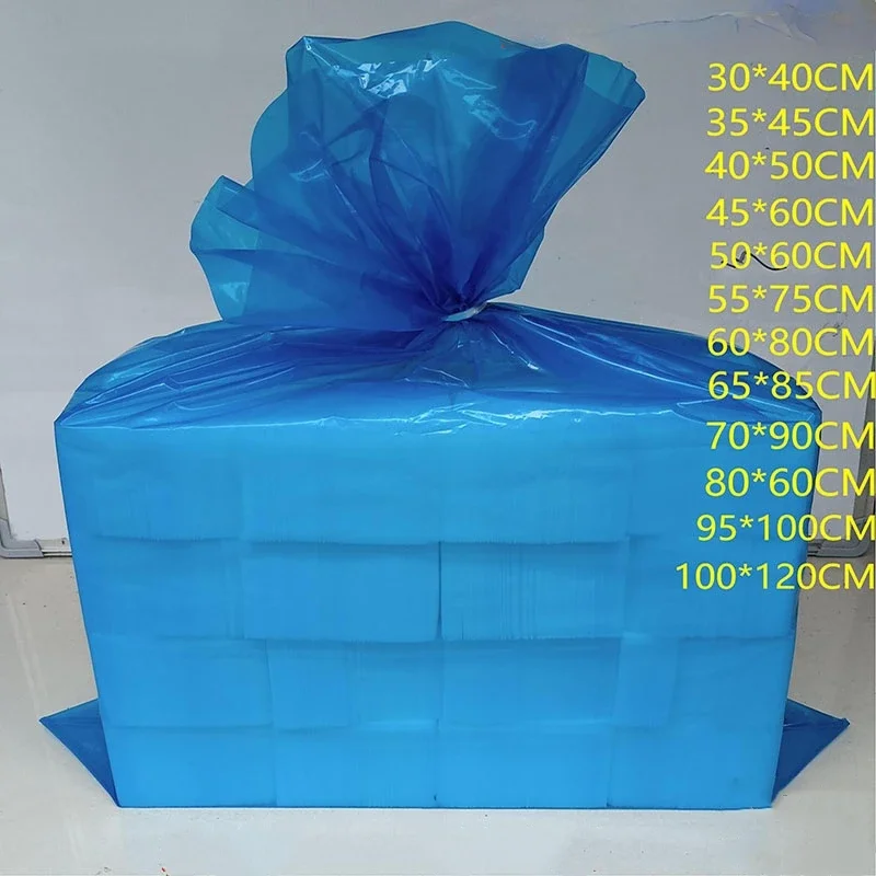 

Large Size Blue PE Anti Static Electricity Plastic Storage Bag Electronic Product Thick Transparent Flat Mouth Packing Bags