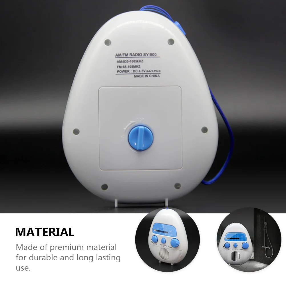 

1 set 1 Set Of Waterproof Shower Radio Mini Portable Bathroom Stereo Speaker Fm Am Receiver Usb Charging Compact Loudspeaker For