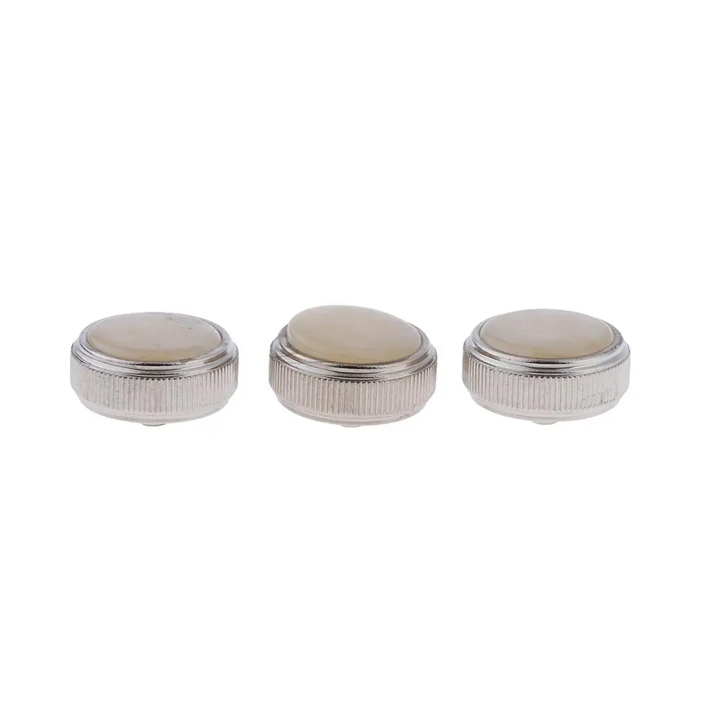 3pcs Alloy Finger Key Buttons For Baritone Trumpet Brass Fingering