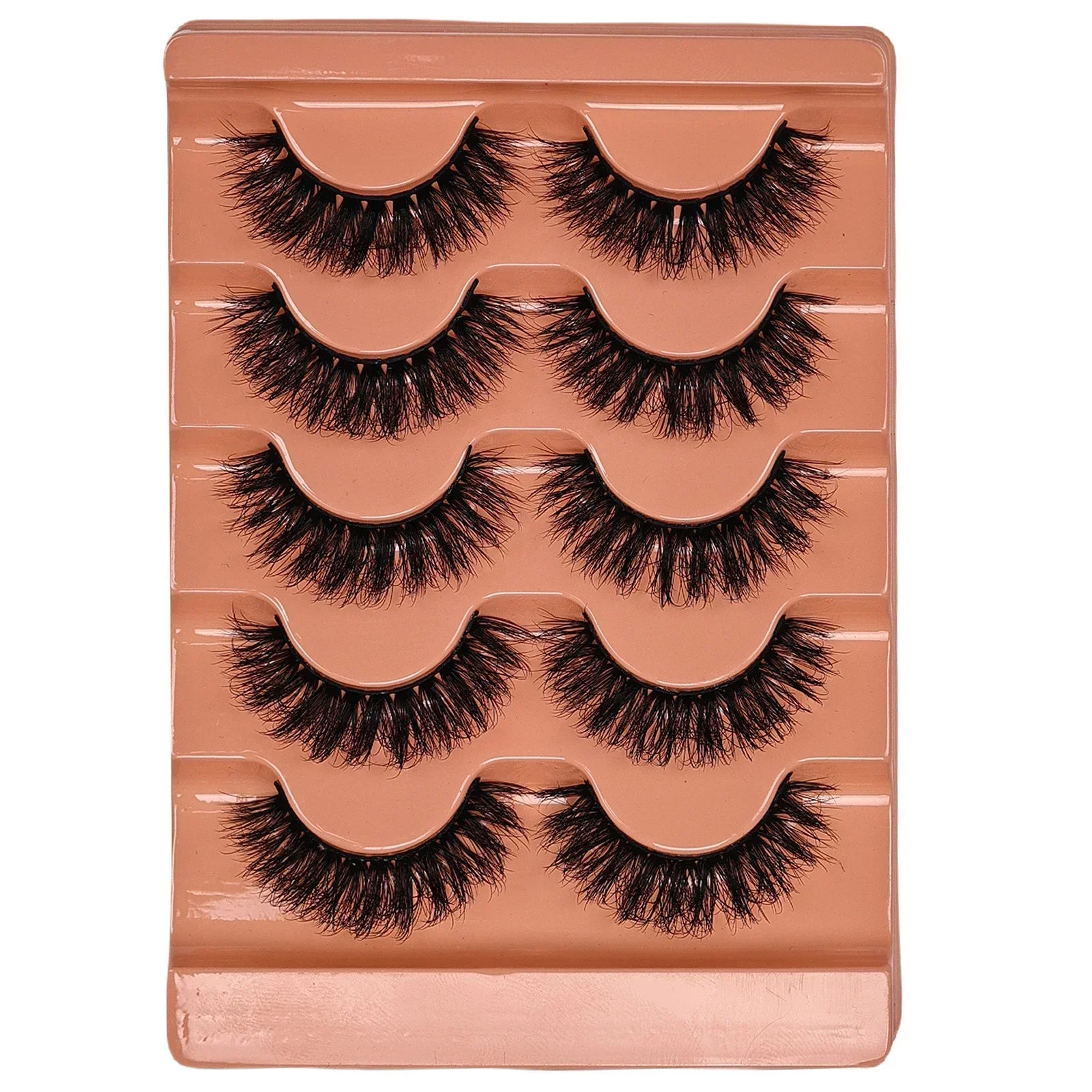 5 Pairs 3D fluffy false eyelashes for dramatic fake eyelashes Messy False Eyelashes Fluffy Thick Lashes