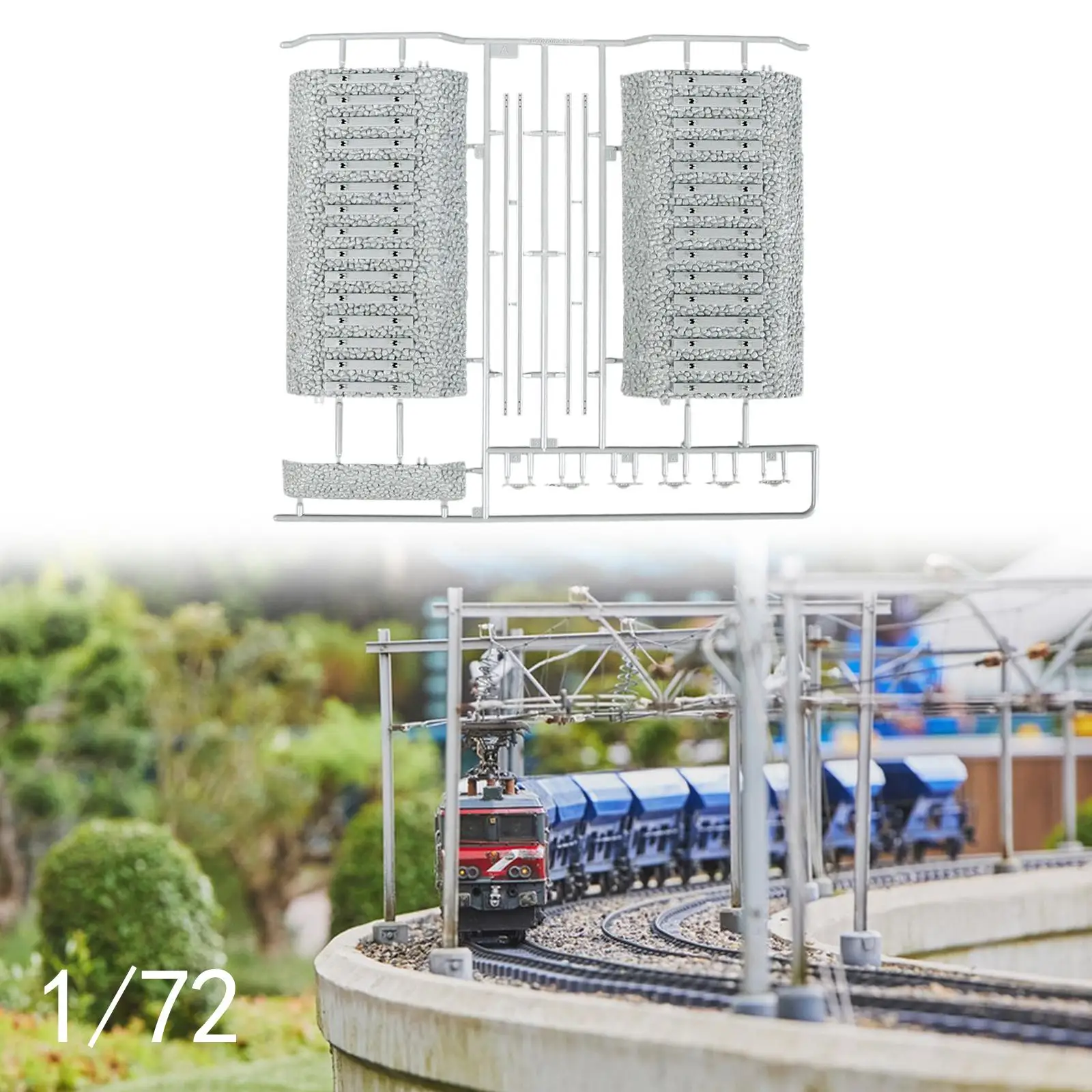 

1/72 German Railway Track Set Lightweight High Simulation DIY Assembly