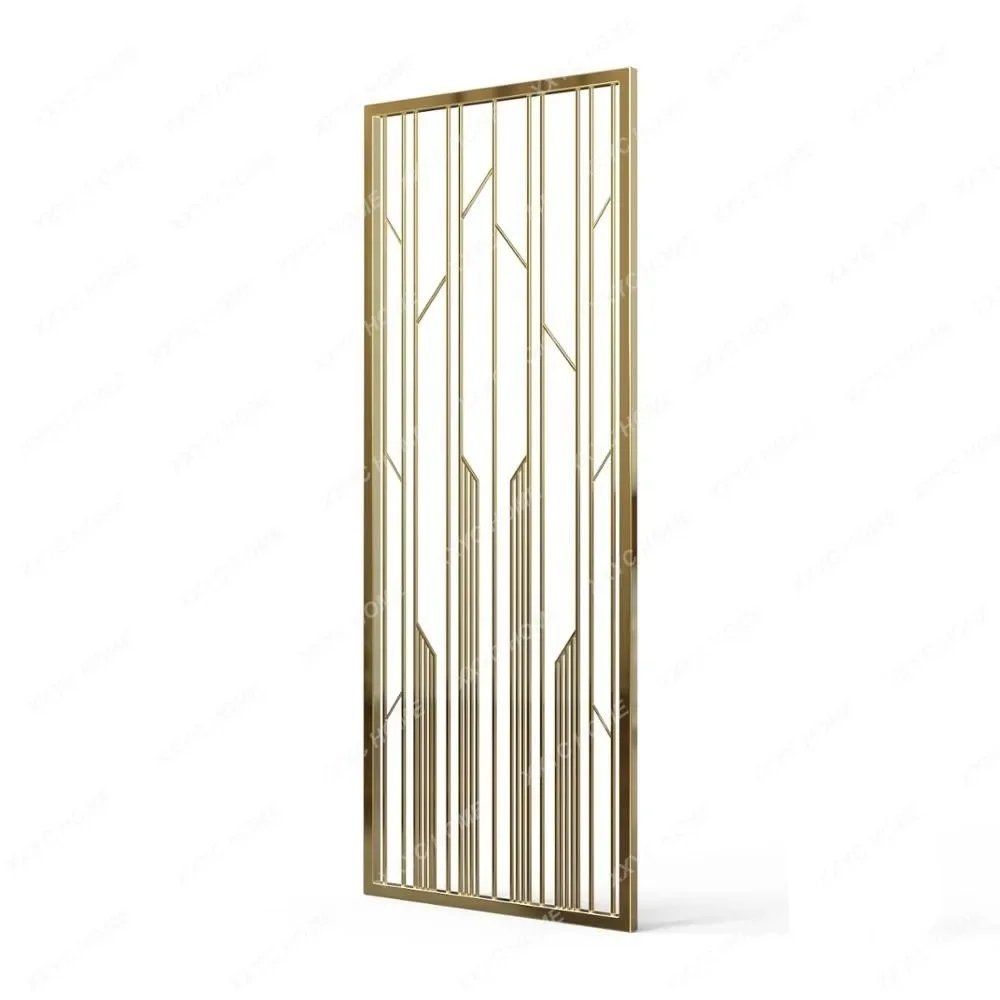 SUS 304 201 Stainless Steel Golden Panel For Indoor Room Divider Metal Screen Partition