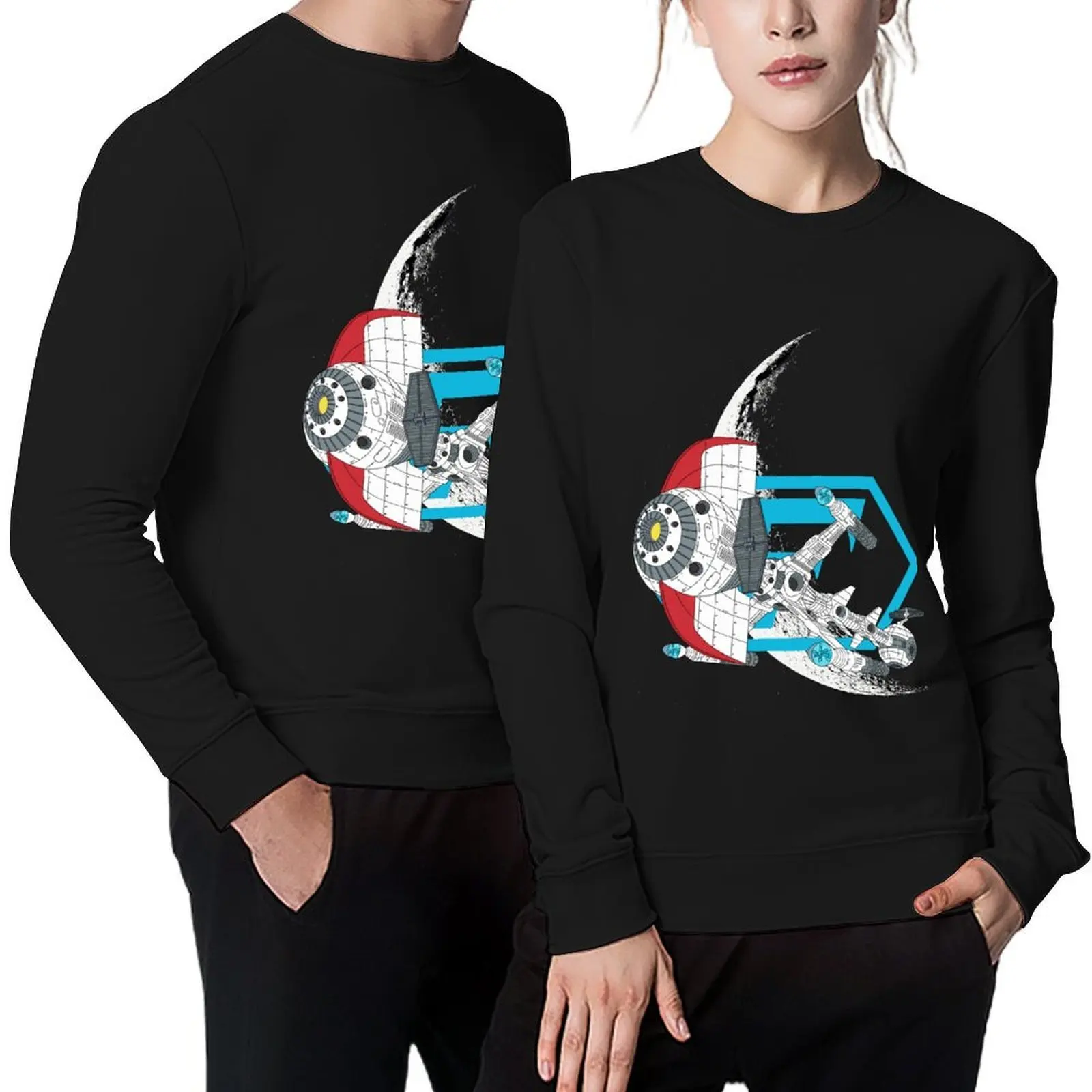 

Spaceship Comet Pullover tracksuit men clothes aesthetic clothing autumn sports sweatshirt man