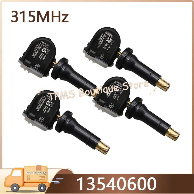 

4pcs 315MHz 13540600 13898771 Tyre Pressure Monitoring System TPMS Sensor For Buick Enclave Chevrolet Equinox GMC Savana Hummer