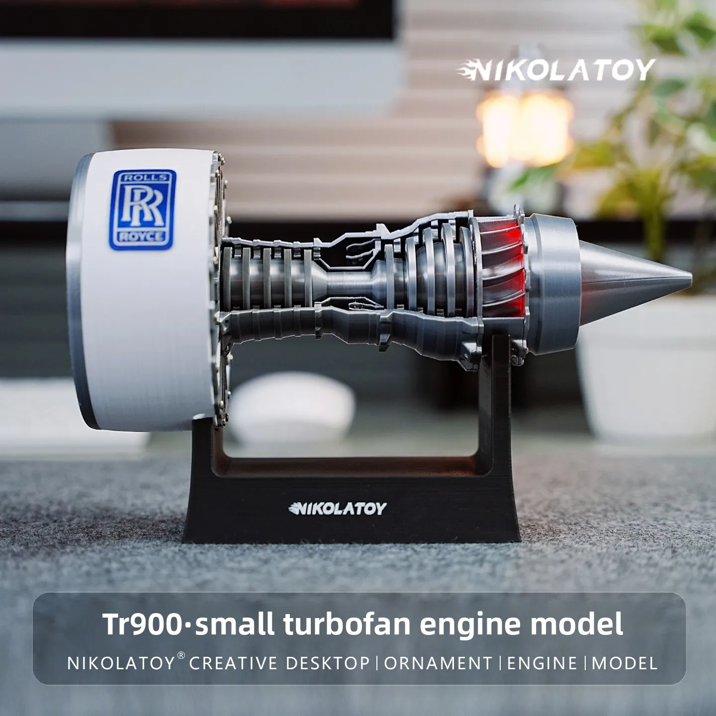 

NIKOLATOY High Replica Airbus A380 Aviation Aircraft Turbofan Engine TR900 Engine Model Toy