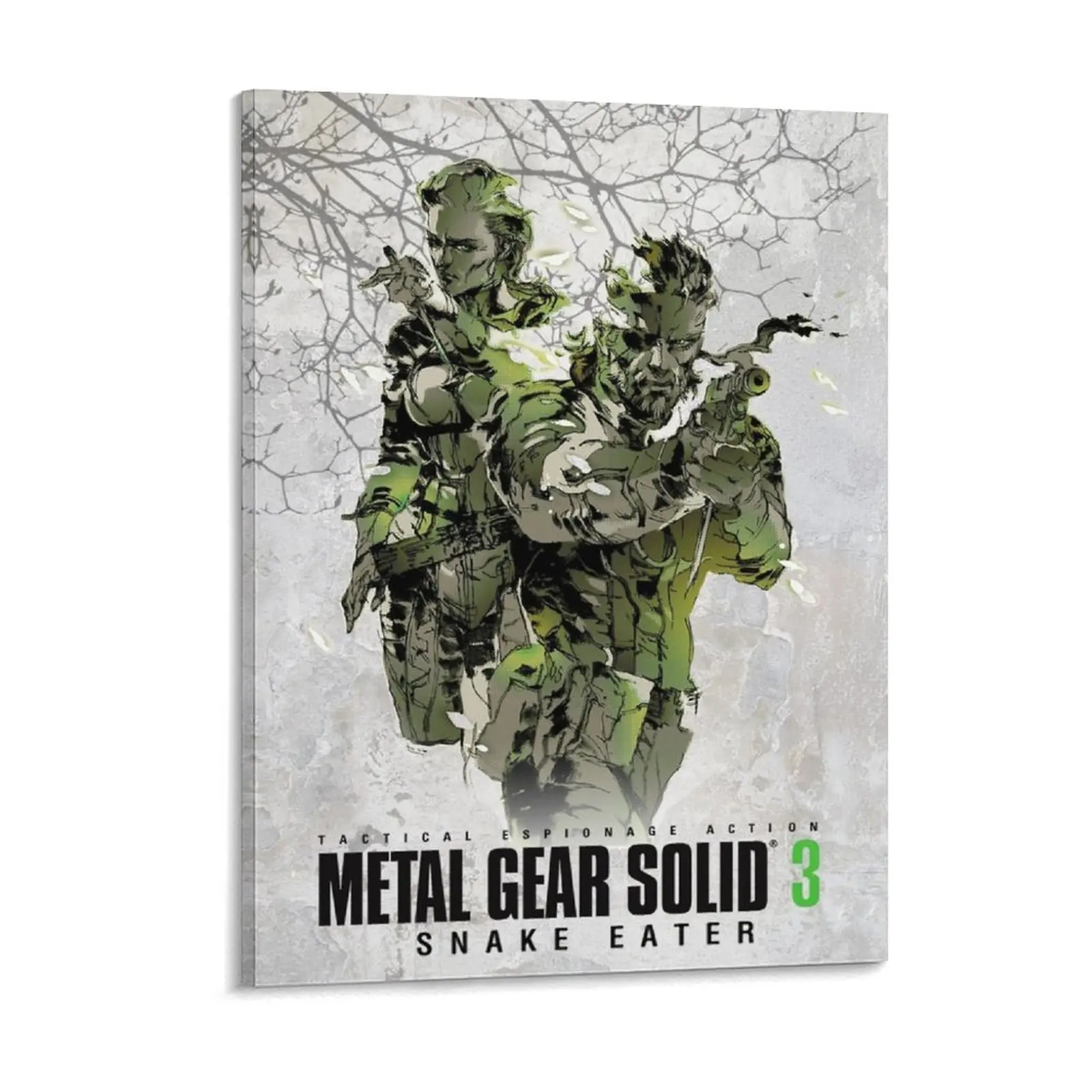 

Metal Gear Solid 3 Poster Canvas Painting Cinema Living Room Retro Living Room Poster Framed Wall Paintings