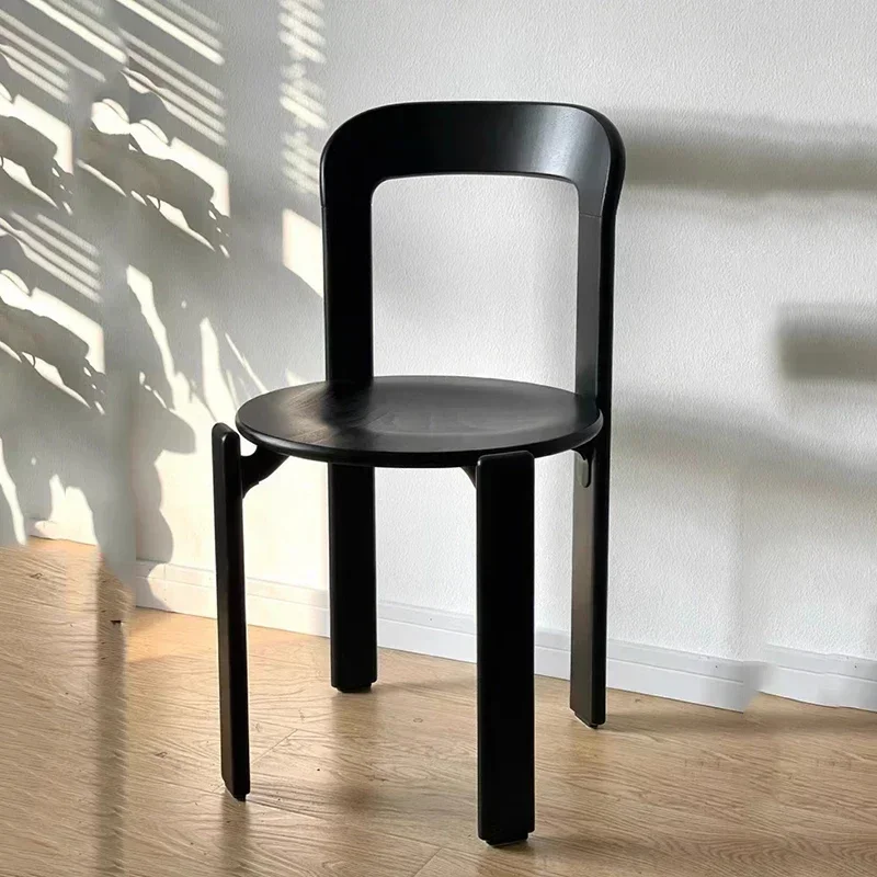 Solid Wood Art Designer Dining Chair Accent Outdoor Retro Luxury Nordic Chair Restaurant Back Seat Sedie Home Furniture WKDC