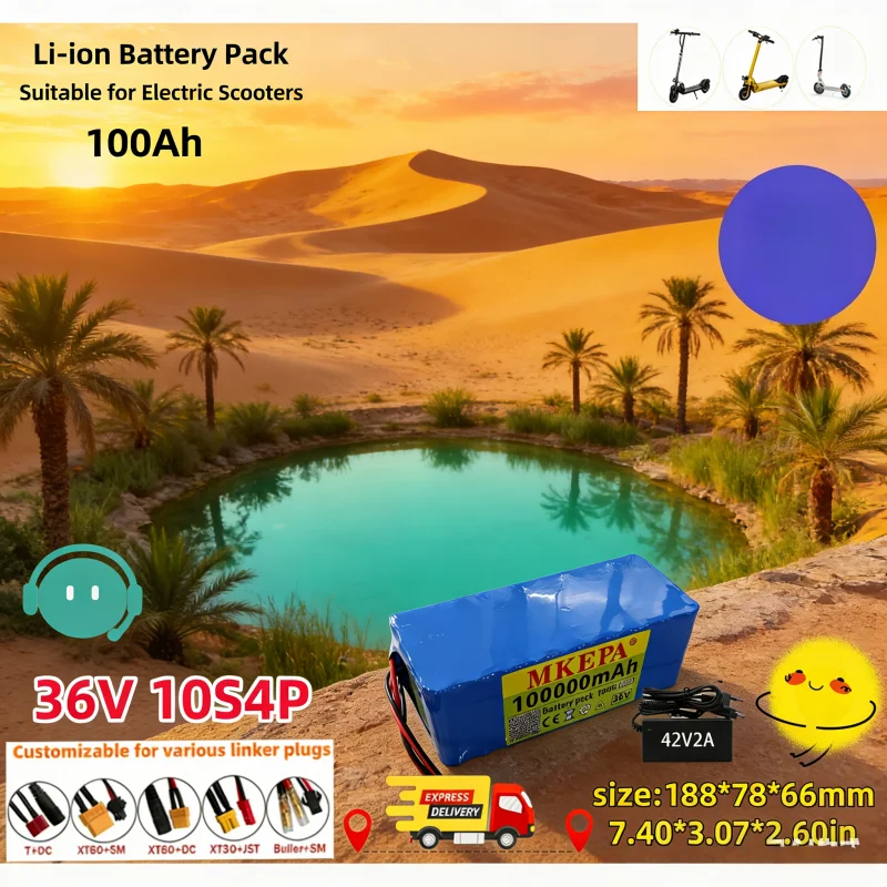 Premium 36V 10S4P 100Ah Lithium Battery Pack: Engineered for electric scooters, delivering high - performance power.