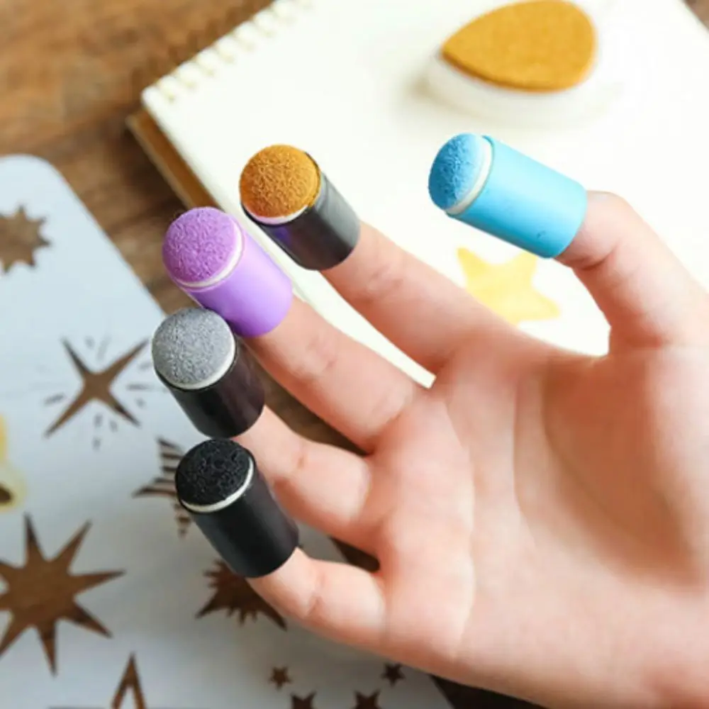 40PCS/set Multicolour Finger Daubers Small Size Inking Staining Children's Painting Tool Smudge Sponge Material