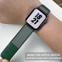 Band for Apple Watch Strap 45mm 44mm 42mm 41mm 40mm 49mm  Leather Nylon Correa Bracelet Iwatch Series Ultra 2 9 7 Se 3 6 8 5 4