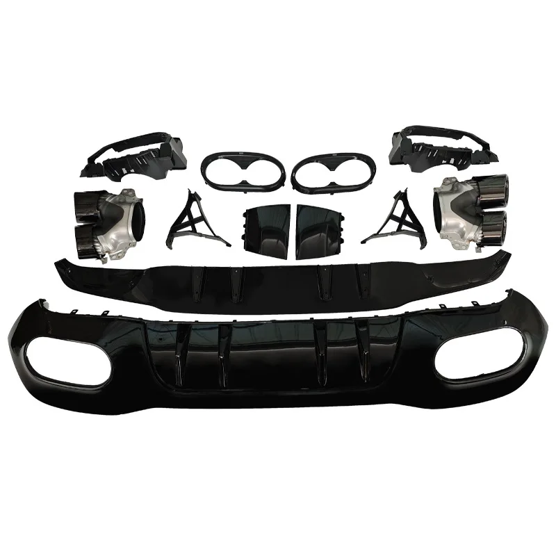 

Подходит для Mercedes-Benz A-Class W177, модифицированный комплект A45 с четырьмя выходами, задняя губа, хвостовое горло, оригинальная замена автомобиля, модель 2019-2025