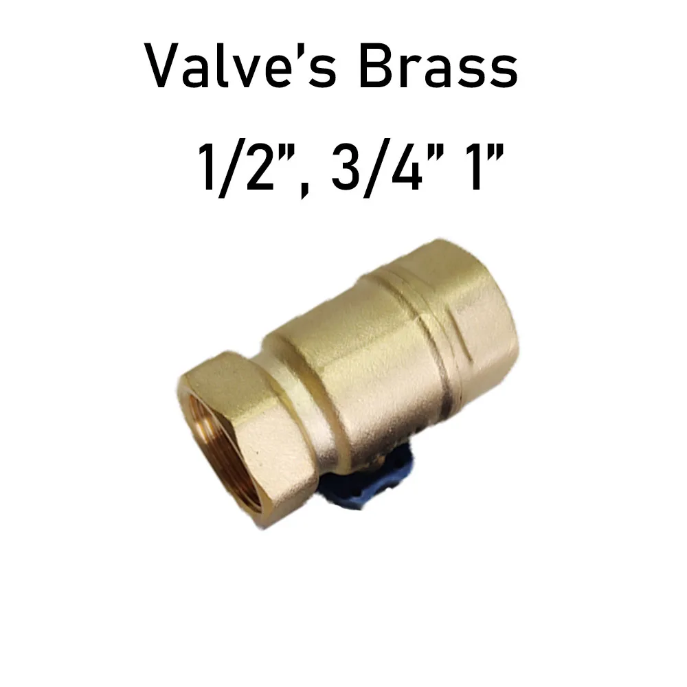 

1/2" 3/4" 1" Electric Water Valve's Brass Compatible with Auto Shut-Off Valve Actuator for Home Alarm Leak Detection Systems