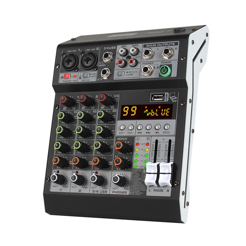 Professional small mixer, built-in sound card, conference performance stage