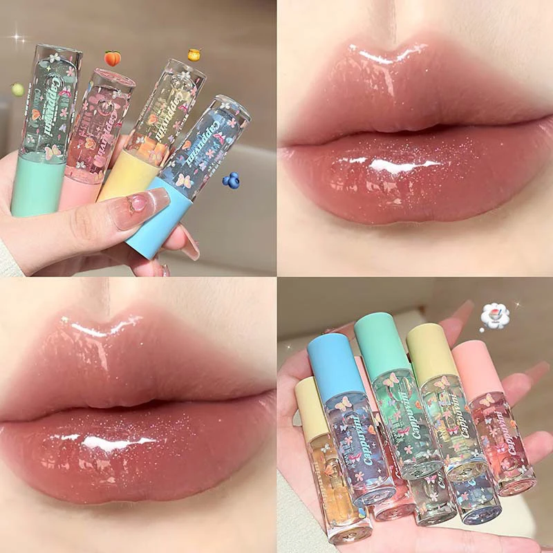 ลิปกลอส Cappuvini Moisturizing Water Light ชิมเมอร์เจลลี่เนื้อมิเรอร์ ลิปกลอสใส ชุ่มชื้น บำรุงริมฝีปากให้อวบอิ่ม