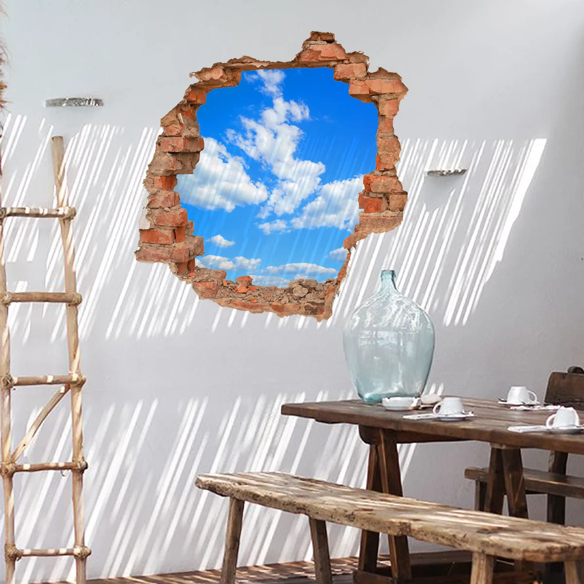 

Creative Broken Wall Sky Children's Room Wall Sticker Decoration Self-adhesive