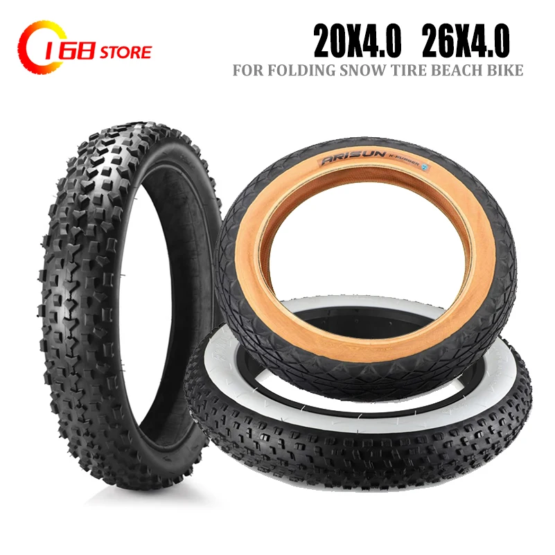 HONGYANG 20x4.0 26X4.0 Fat Tire E-bike  20inch  Snow  30TPI  Foldable  tire & tube Ebike MTB Bicycle