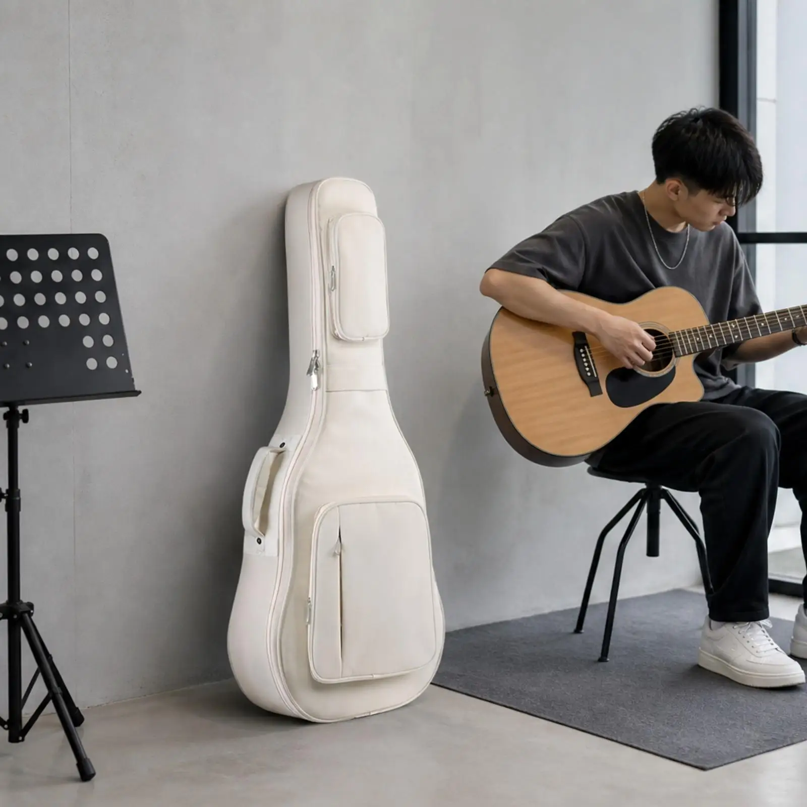 Oxford Cloth Guitar Gig Bag Water-Resistant Guitar Gig Bag Instrument Case for Artists, Storage, Transport, Rehearsals