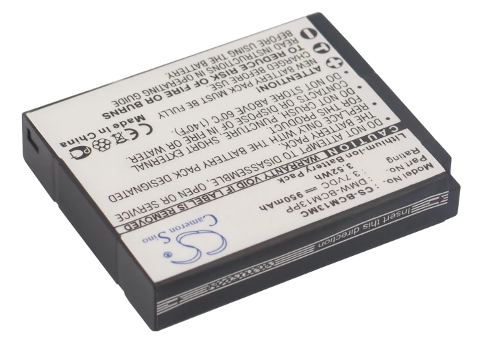 Camera 950mAh Battery For Panasonic DMW-BCM13  DMW-BCM13E  DMW-BCM13PP Lumix DMC-TZ41  Lumix DMC-ZS30  Lumix DMC-TS5