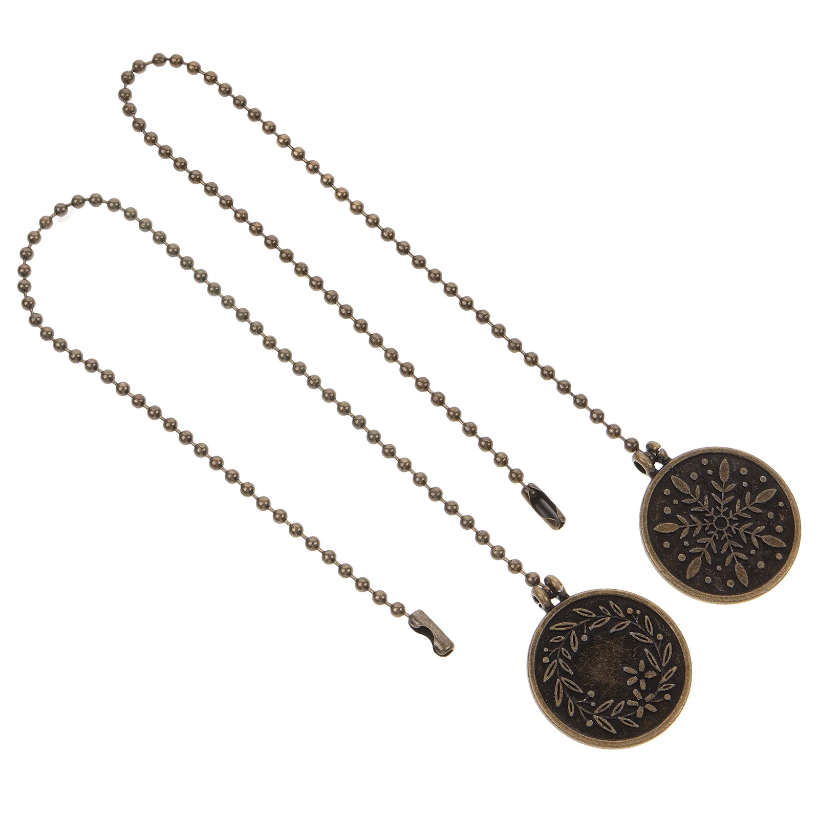 

1Pair Metal Ceiling Fan Pull Chain Decorative Extension Pendant Replacement for Ceiling Lamps Lights Bathroom Wall Fixtures