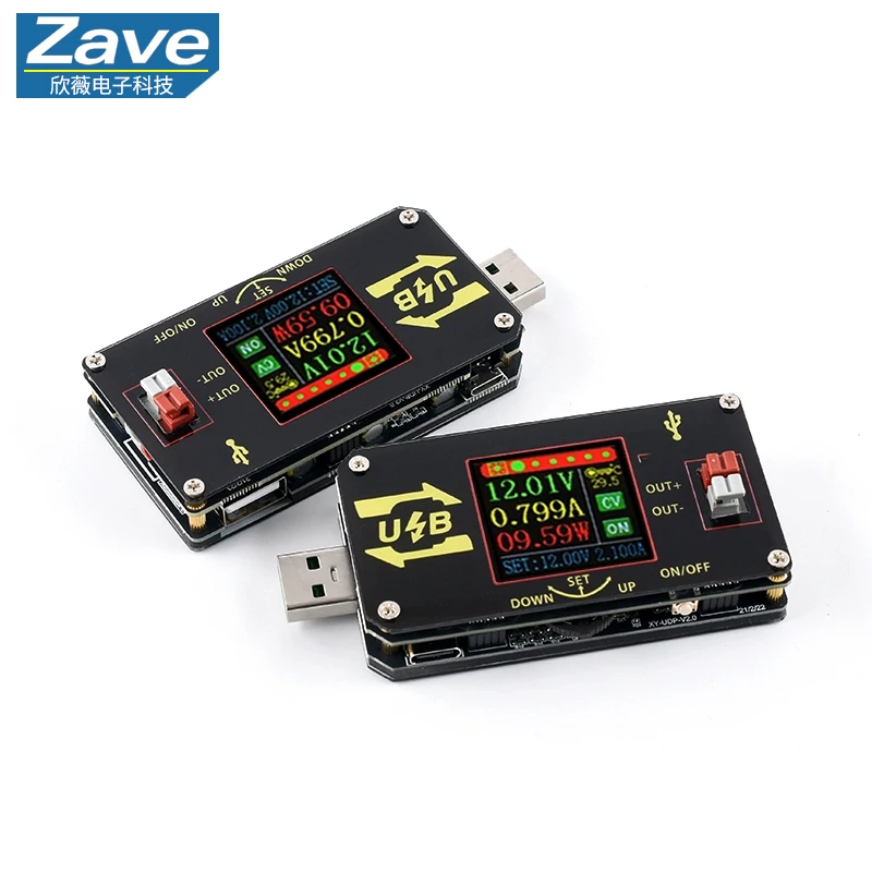 

UDP: Модуль понижающе-повышающего источника питания с цветным экраном USB с ЧПУ (постоянное напряжение/токовый) и USB-кабель повышения от 5 до 9 В/12 В/24 В