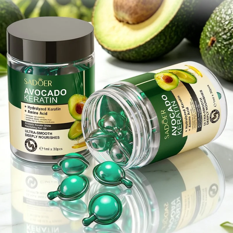 Hair Care Oil Avocado Oil, Keratin,Moisturizing, Refreshing And Smooth Hair, No Wash Hair Care Essential Oil