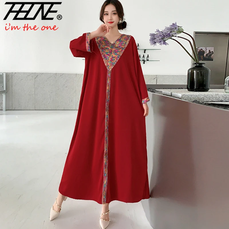 Fashion Summer Dress Women Clothing Bohemian Holiday Beach Boho Korean Style Loose Long Sleeve Vestidos De Mujer Robe Dresses