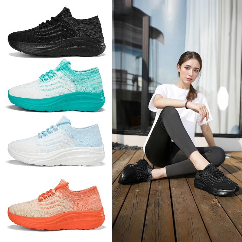 أحذية رجالية صيفية جديدة مع أحذية رياضية شبكية منسوجة قابلة للتنفس، أحذية جري كاجوال ومتعددة الاستخدامات للنساء