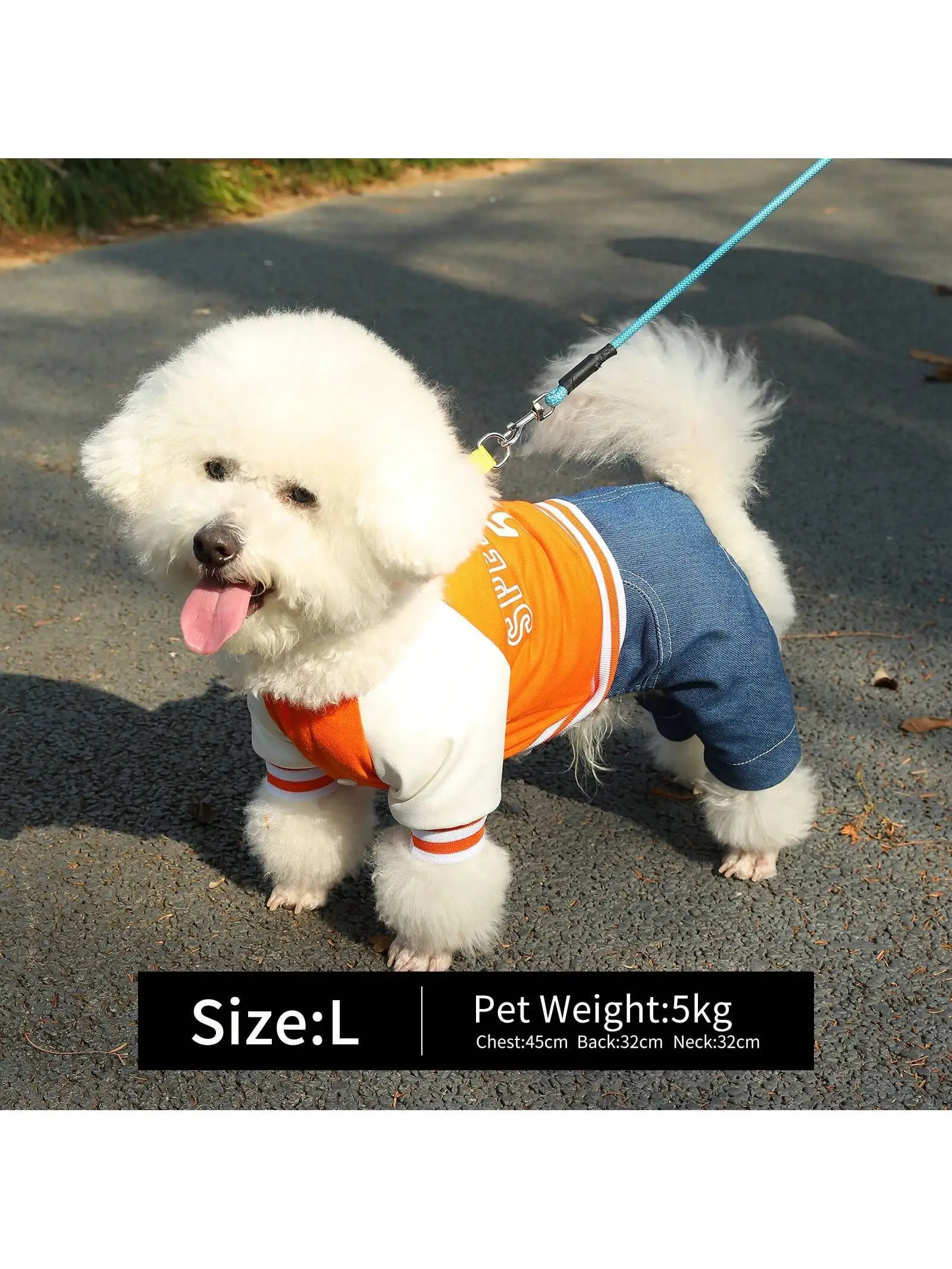 1pc Pet Four-Legged Jumpsuit With Printed Letters And Orange Flaming Design, Spring And Autumn Clothes For Cats And Dogs