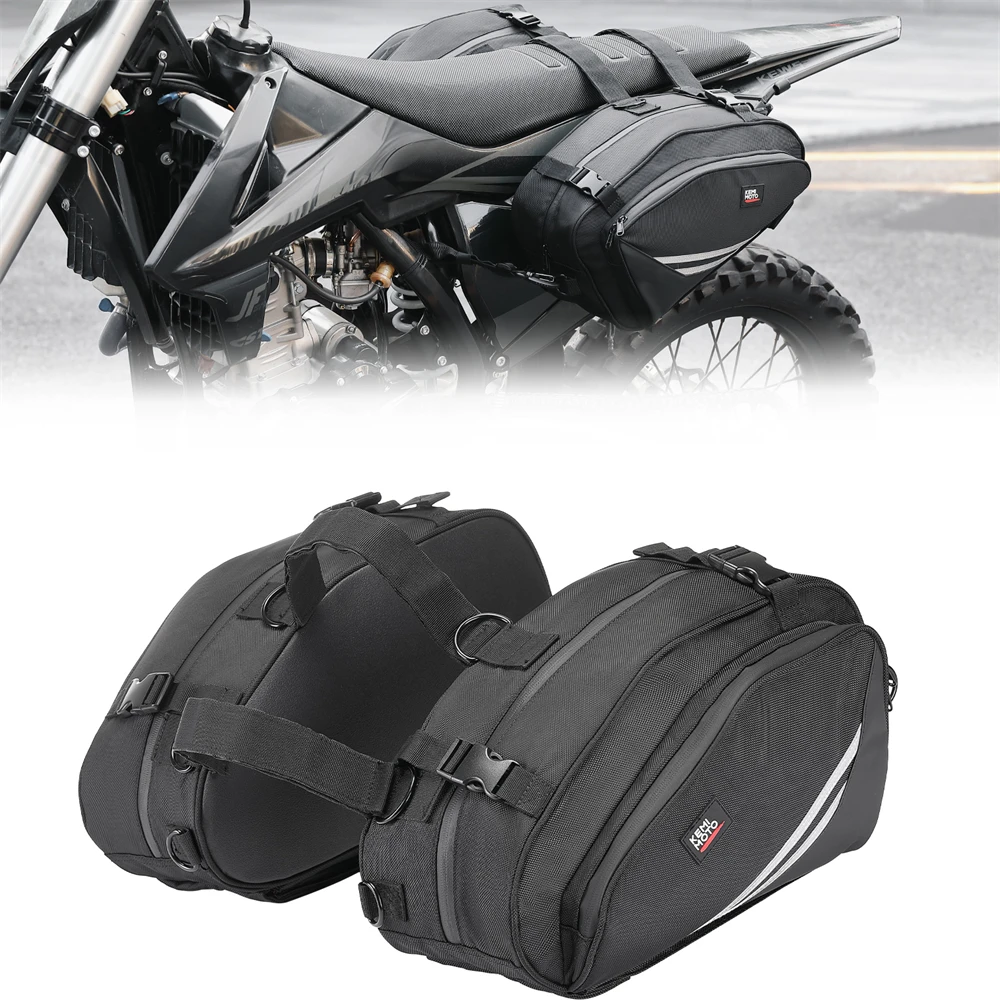 

Motorcycle Saddlebags with Rain Covers Compatible with Dirt Bike Dual Sport Motorcross Motorbike Racing Mountain Off-Road Bags