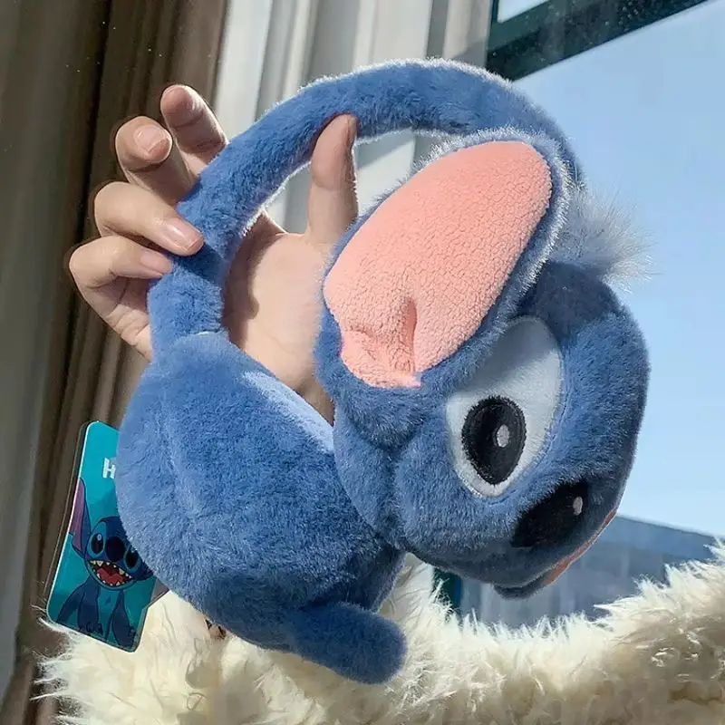 Hot Genuine Disney Stitch Alex Didi Ear Muffs Gloves Plush Windproof Warm Cute 2024 New Ear Bags Children'S Ear Cover Gift