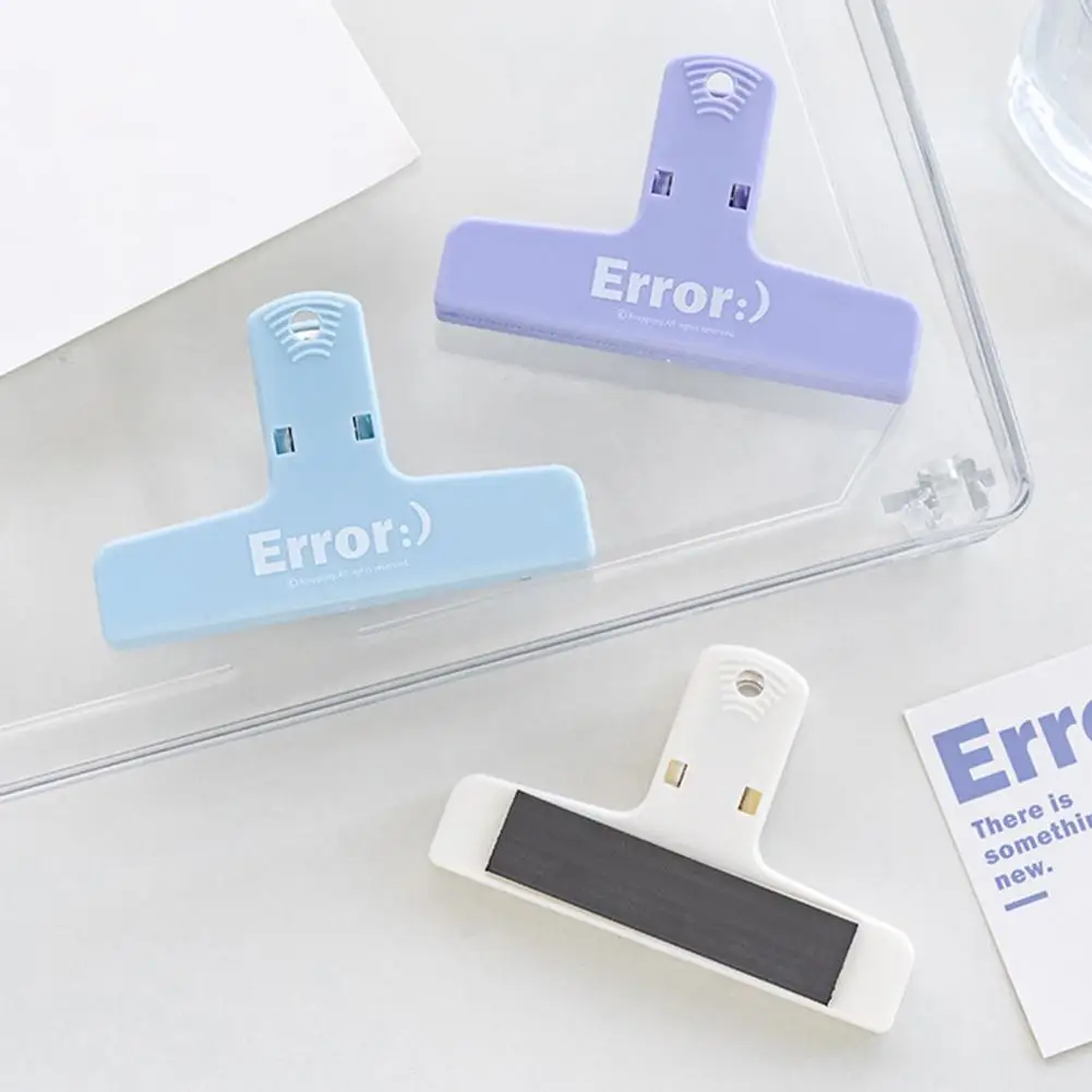 Binder Clip  Useful Multifunctional Student Stationery Magnetic Clip  Colorful Magnetic Clip