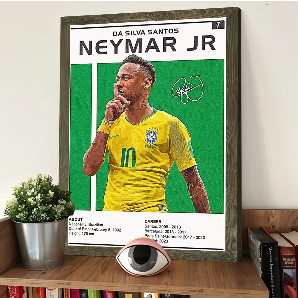 نيمار جونيور المشارك تخصيص مطبوعة قماش اللوحة للصور جدار الفن ديكور المنزل غرفة اللوحات الزخرفية الفاخرة #4
