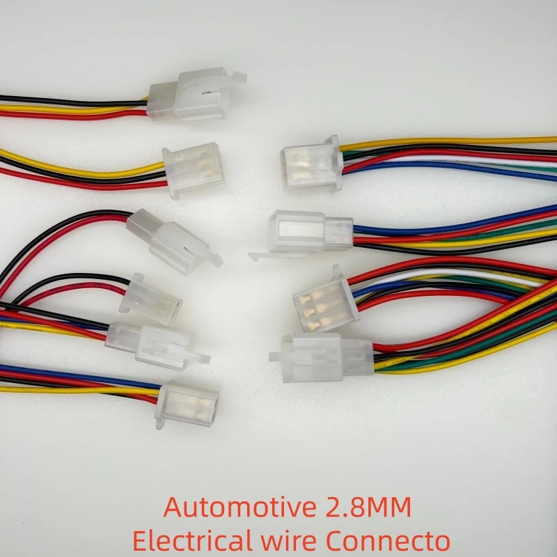 

2.8MM 2/3/4/6/9 pin Automotive 2.8 Electrical wire Connector Male Female cable terminal plug Kits Motorcycle ebike car