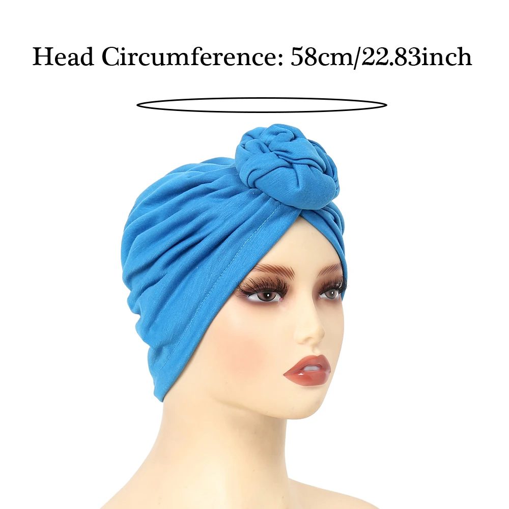 Ramadan Muslim Fashion Turban Cap Solid Color Women Hijabs Islamic Head Scarf Ladies Head Wrap Indian Inner Hijabs Bonnet