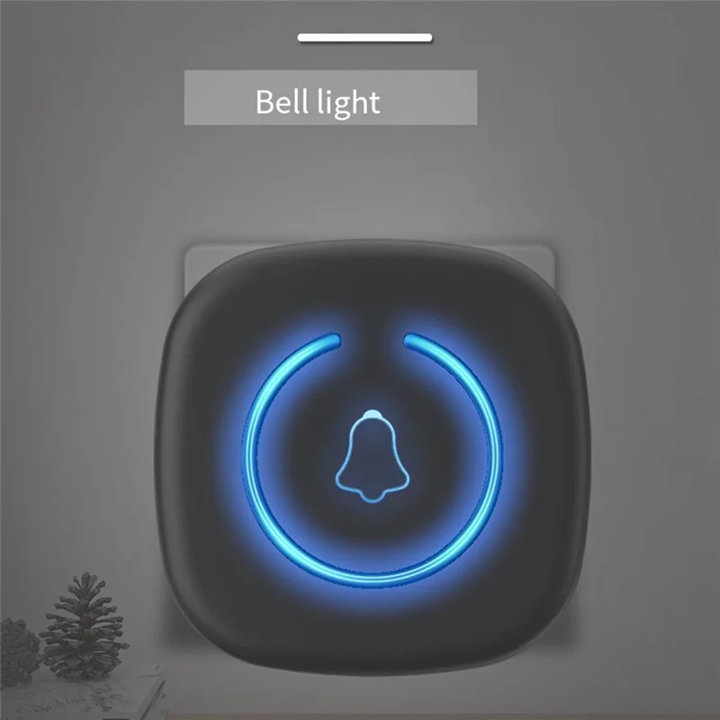 Беспроводной дверной звонок, интеллектуальный дверной звонок, 300 м, 60 песен, мелодия, домашний умный дверной звонок-ABJU