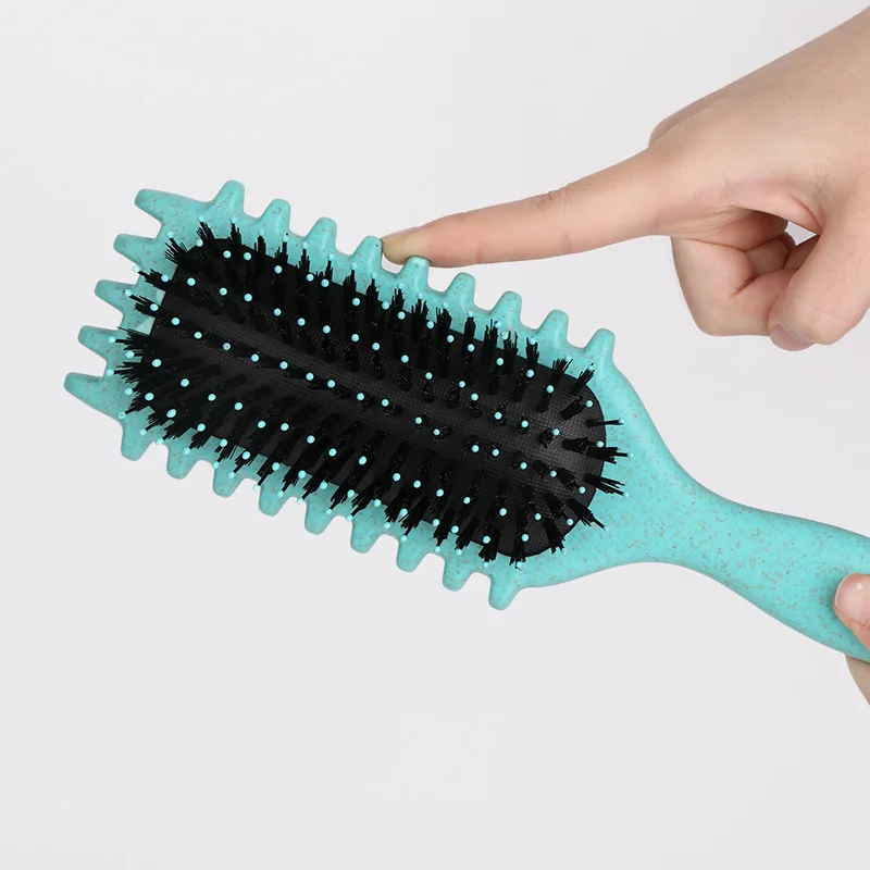 Curls Define Styling Brush Boar Bristle Detangling Hair Brush Tangled Hair Comb Shaping Defining Curls Barber Salon Styling Tool