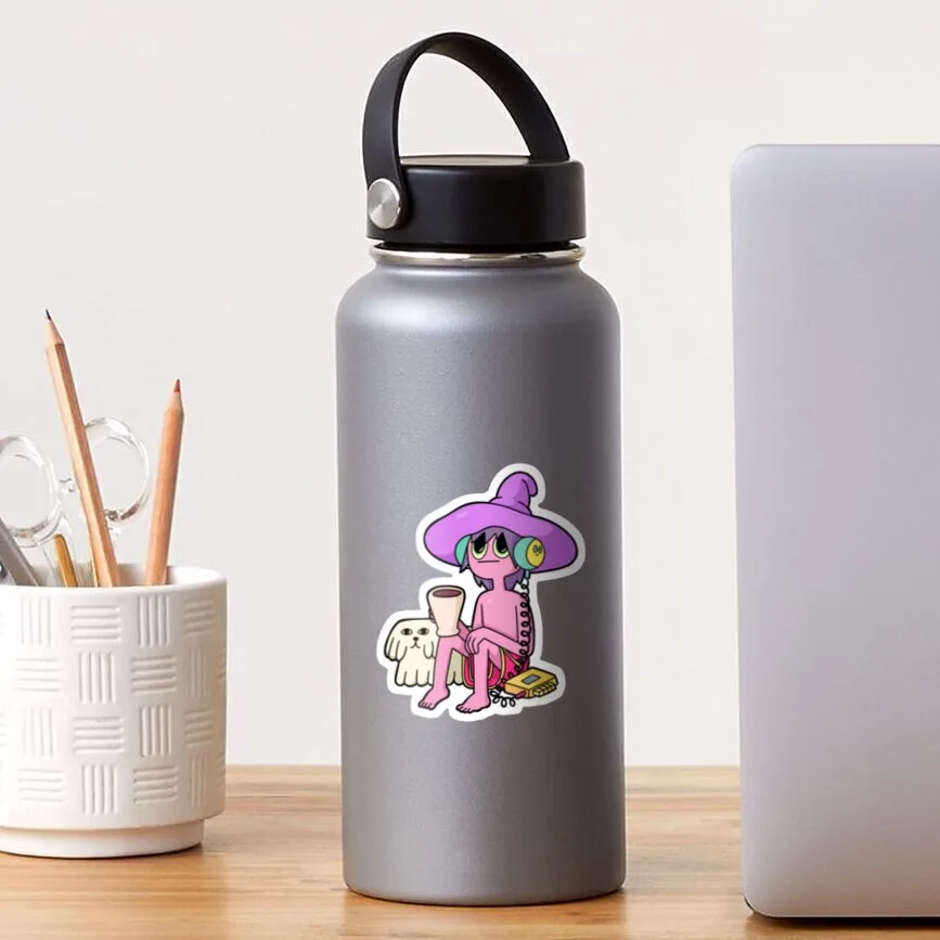 Pegatina pequeña de café del Evangelio de medianoche para decoración de ordenador portátil, dormitorio, coche, arte de dibujos animados, maleta pública de moda