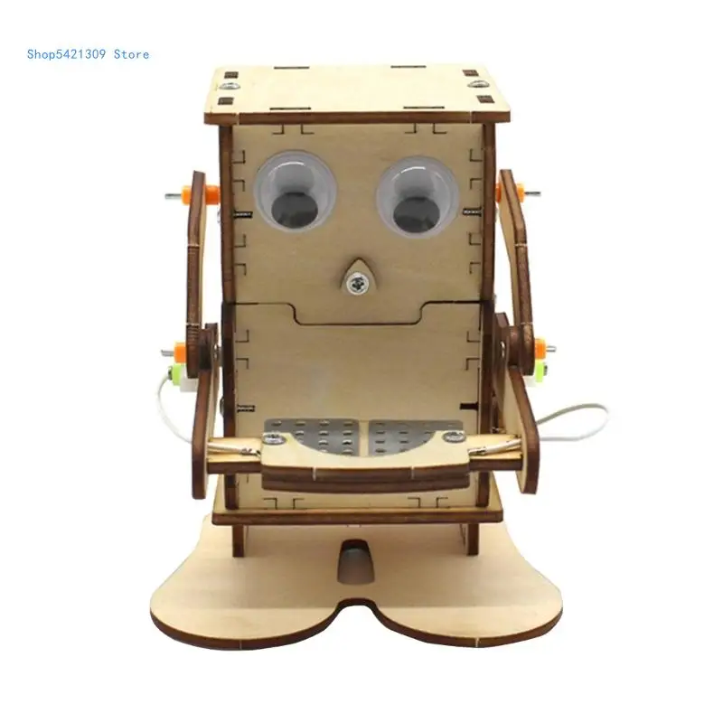 

85WA Stem Project For Kid Mechanical Model Diy Crafts Robot Eat STEM Educational Building Diy Stem Robot