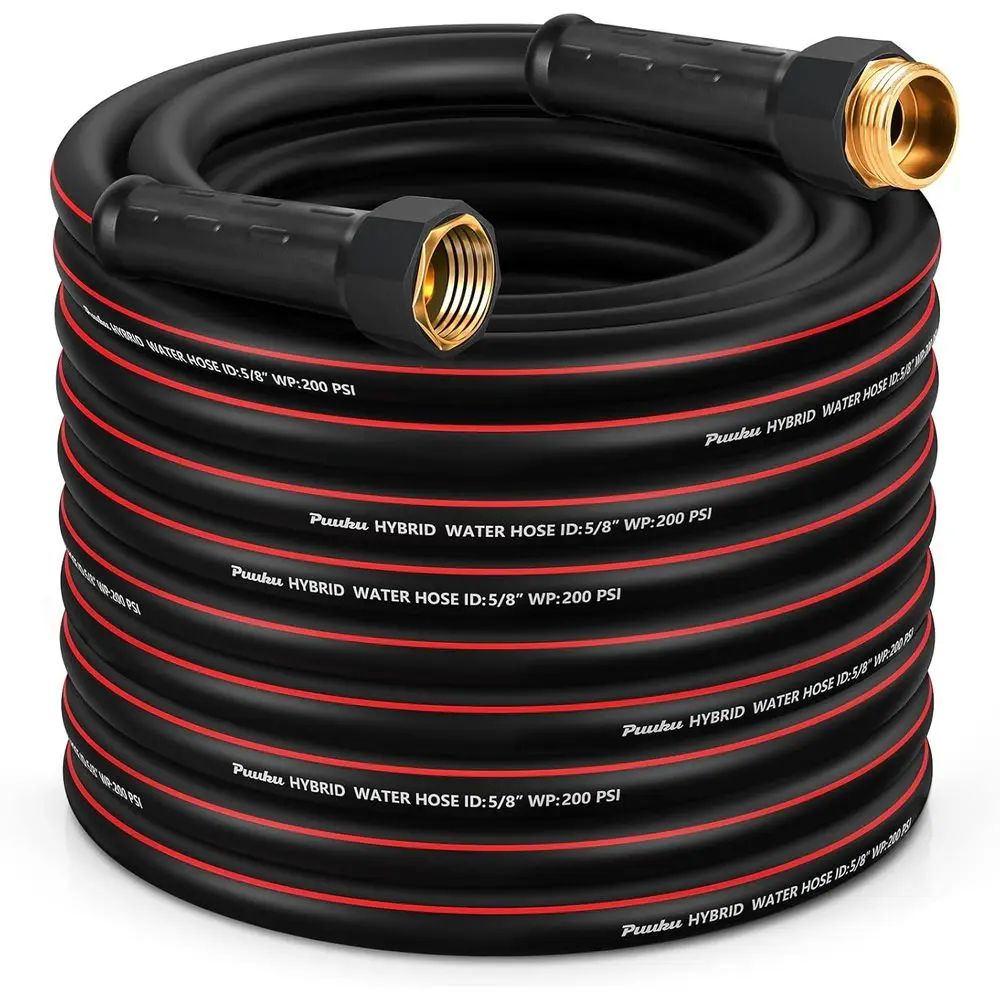 

Heavy-Duty 75ft x 5/8 Non-Expandable Flexible Water Hose, Kink-Free, Leak-Proof, Lightweight for Household and Yard Use