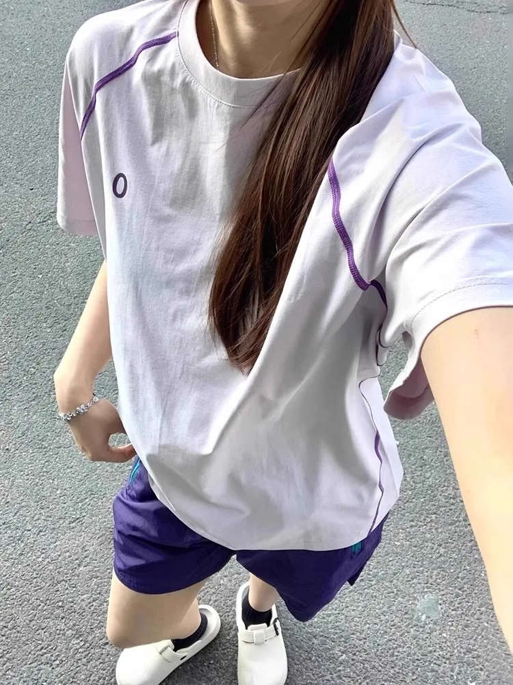 

Purple Nylon Workwear orts Men Women Summer American Ice Silk Qui Dry Beach Casual above Knee Fourths Pants