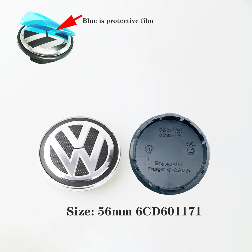 フォルクスワーゲンVWホイールセンター,ハブカバー,バッジアクセサリー,55mm, 56mm, 65mm, 70mm, 4個