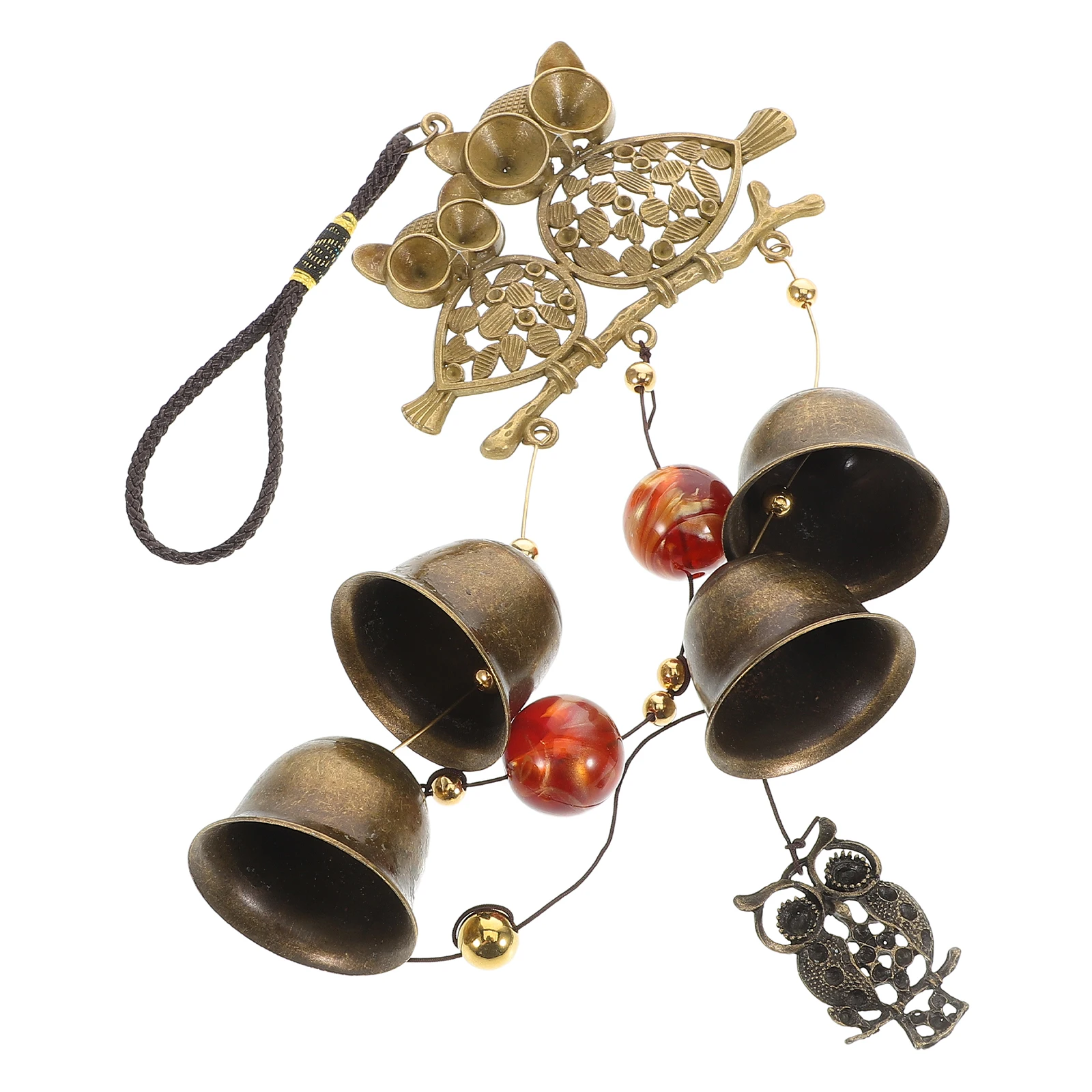 

Metal Owl Wind Chime Bell Hanging Decoration Balcony Garden Auspicious nament Melodious Sound Outdoor
