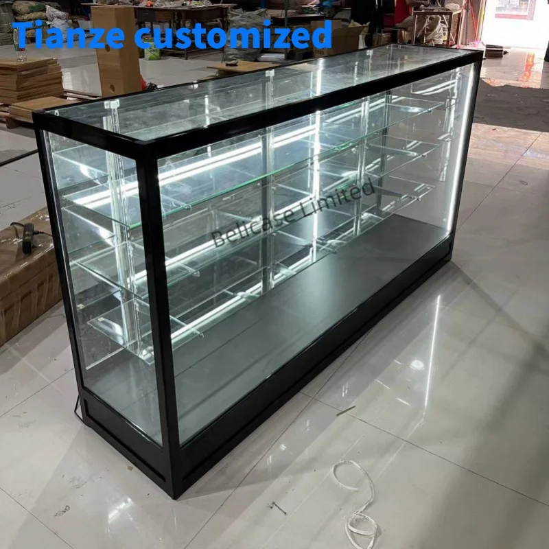 

(customized)70 inch Heavy Capacity Grocery Shop Glass Cabinet with Led Light ExtraShowcase Retail Store Furniture Displa