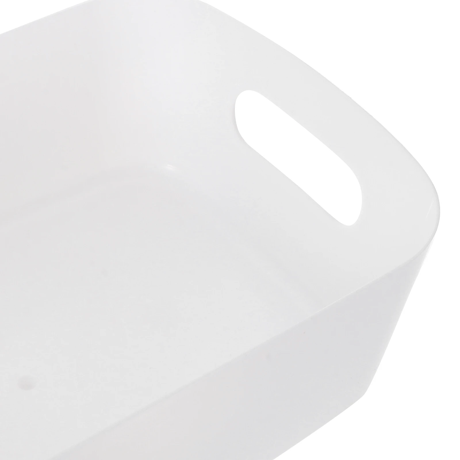 

6 Pcs Large White Storage Bins ABS Plastic Kitchen Bathroom Bedroom Closet Pantry Desktop Home ganizer
