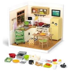 Robotime Rolife Super Store Series Plastic 3D Puzzle DIY Miniature Dollhouse Kit Building Block Sets for Gifts DW008 Dropship