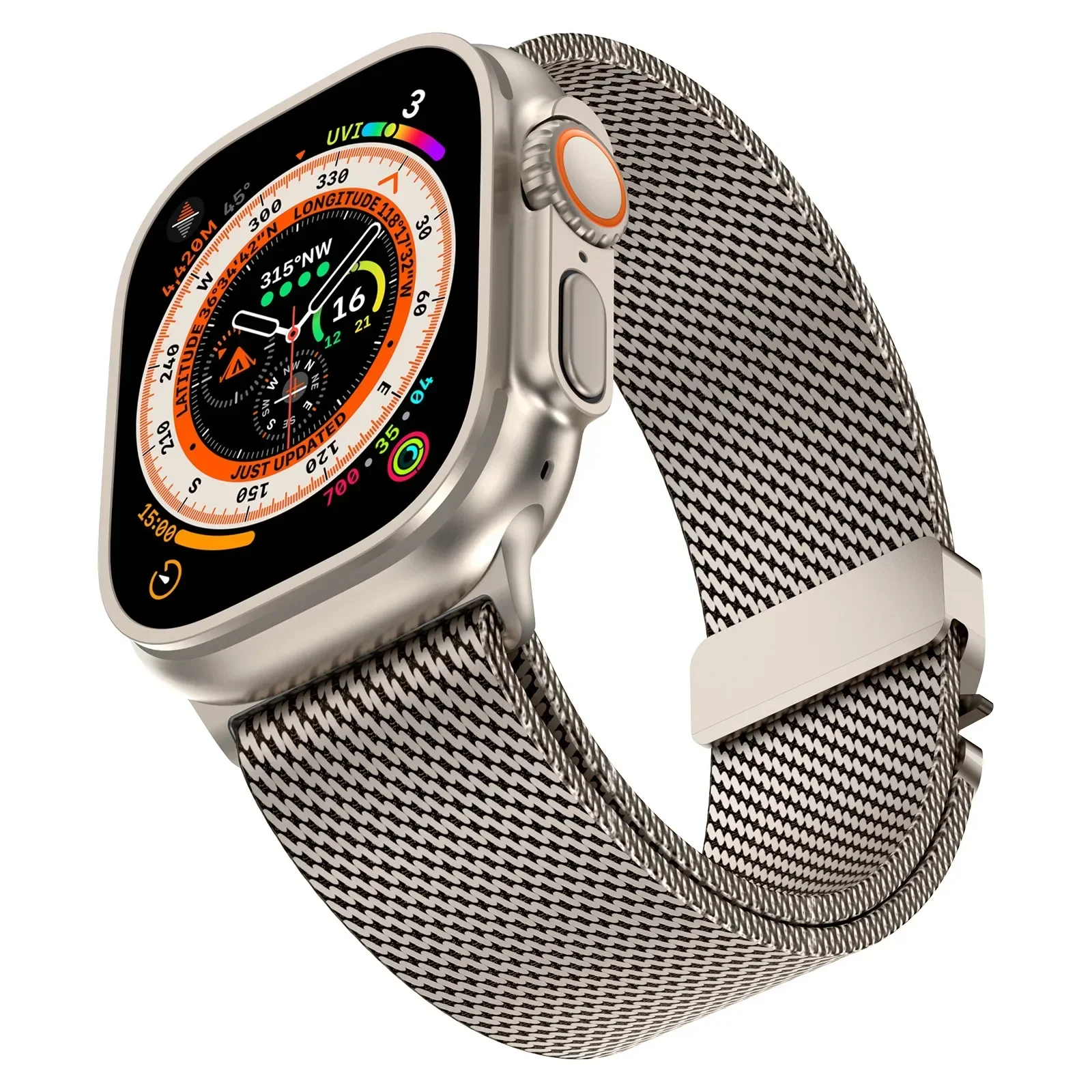 Riem Voor Appelhorlogeband 49Mm 45Mm 46Mm 41Mm 42Mm 40Mm 42Mm Milanese Lus Armband Correa Iwatch Serie 10 9 7 8 5 6 Se Ultra2