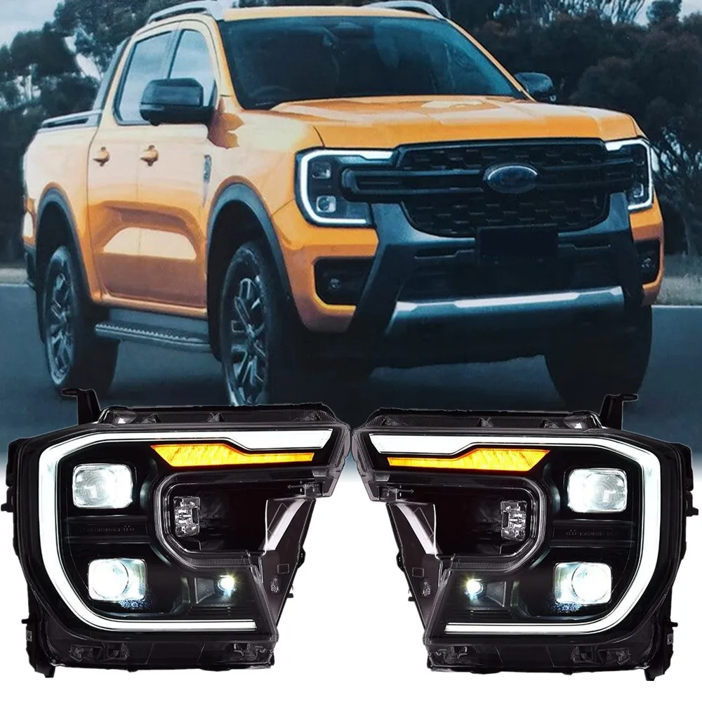 Car Front Lights For Ford Ranger Raptor T9 LED Headlight 2022 2023 Accessories Modified Led DRL Turn Signal Headlamp Assembly